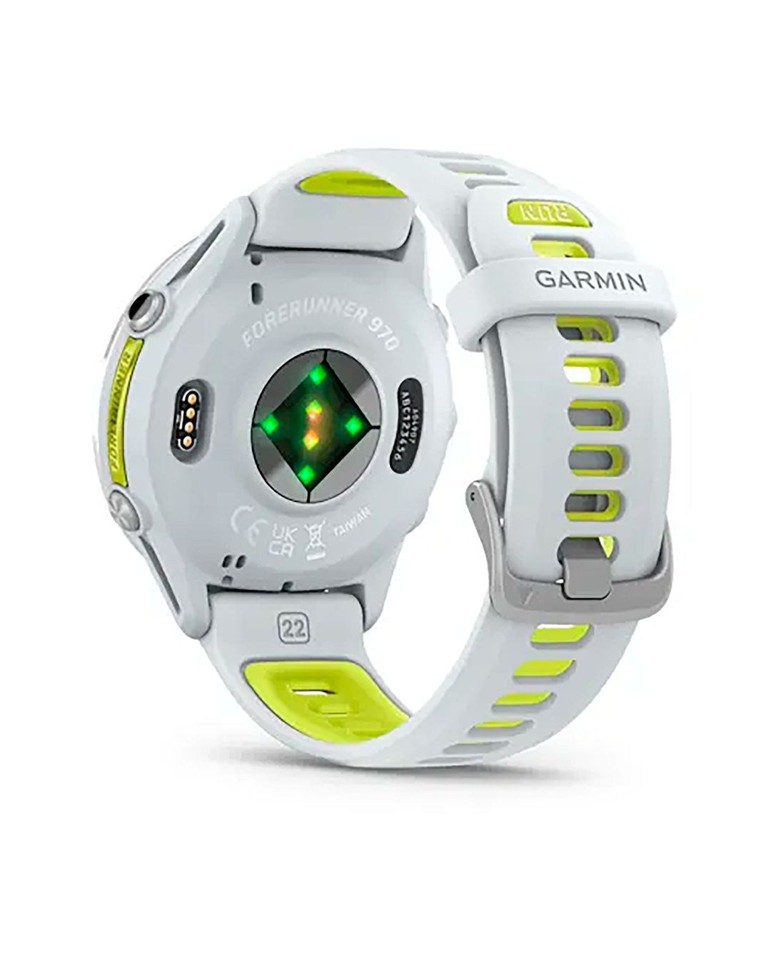 その他 GARMIN FORERUNNER 970 WHITE/Amp Yellow Garmin Forerunner® 970 - Titanium with Whitestone/Amp Yellow Band