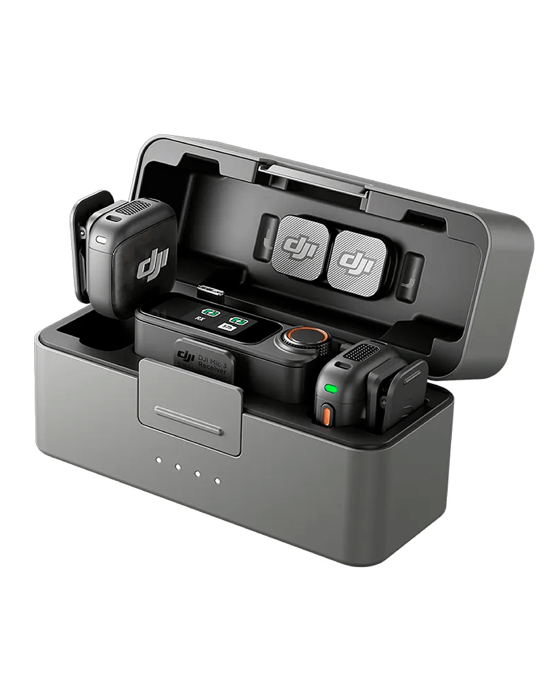 Microfone DJI Mic 3 (2 TX + 1 RX + 1 Case de carregamento) - Mais