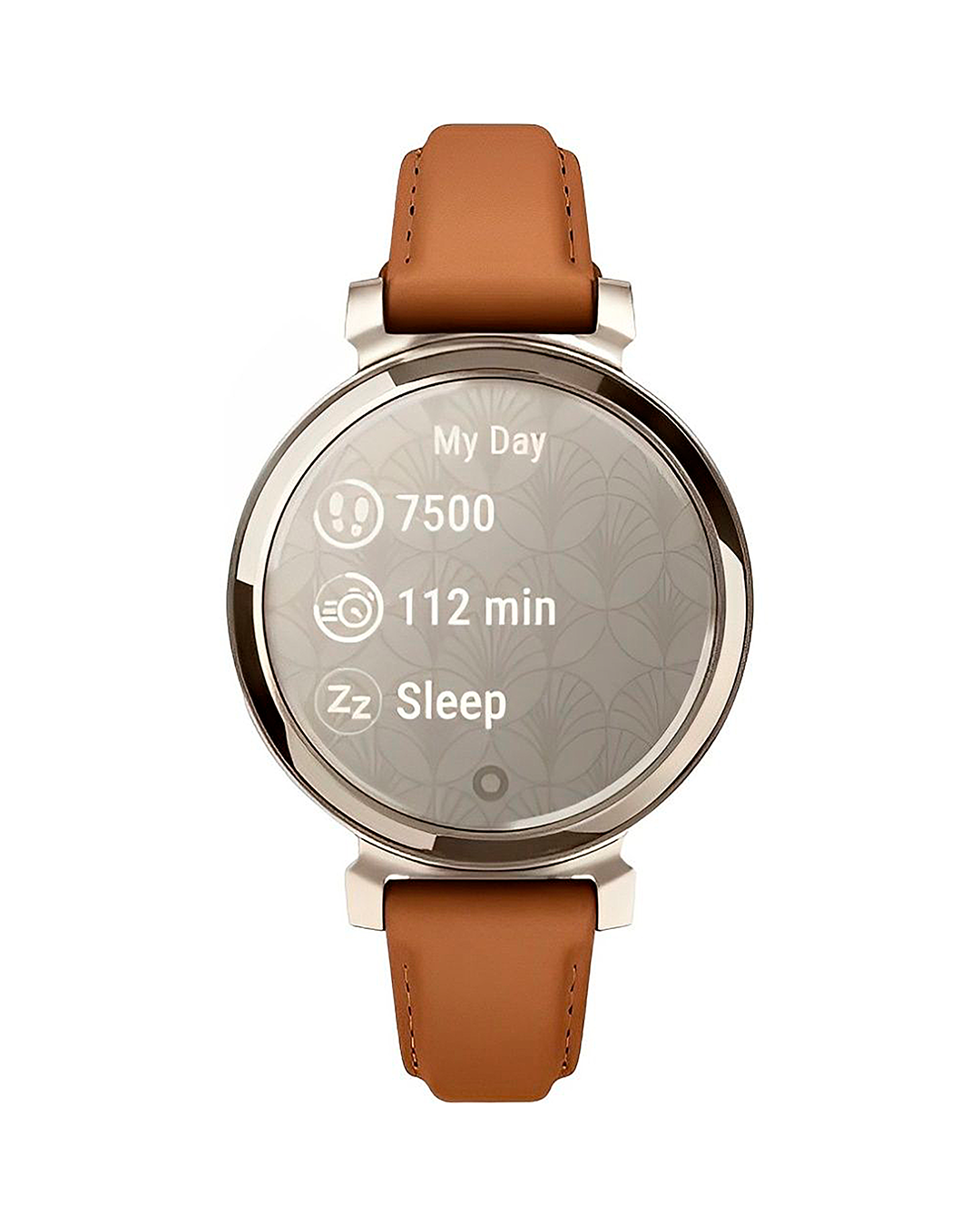 Relógio Garmin Lily 2 Classic -35.4MM Crean Gold- Tan Leather Band