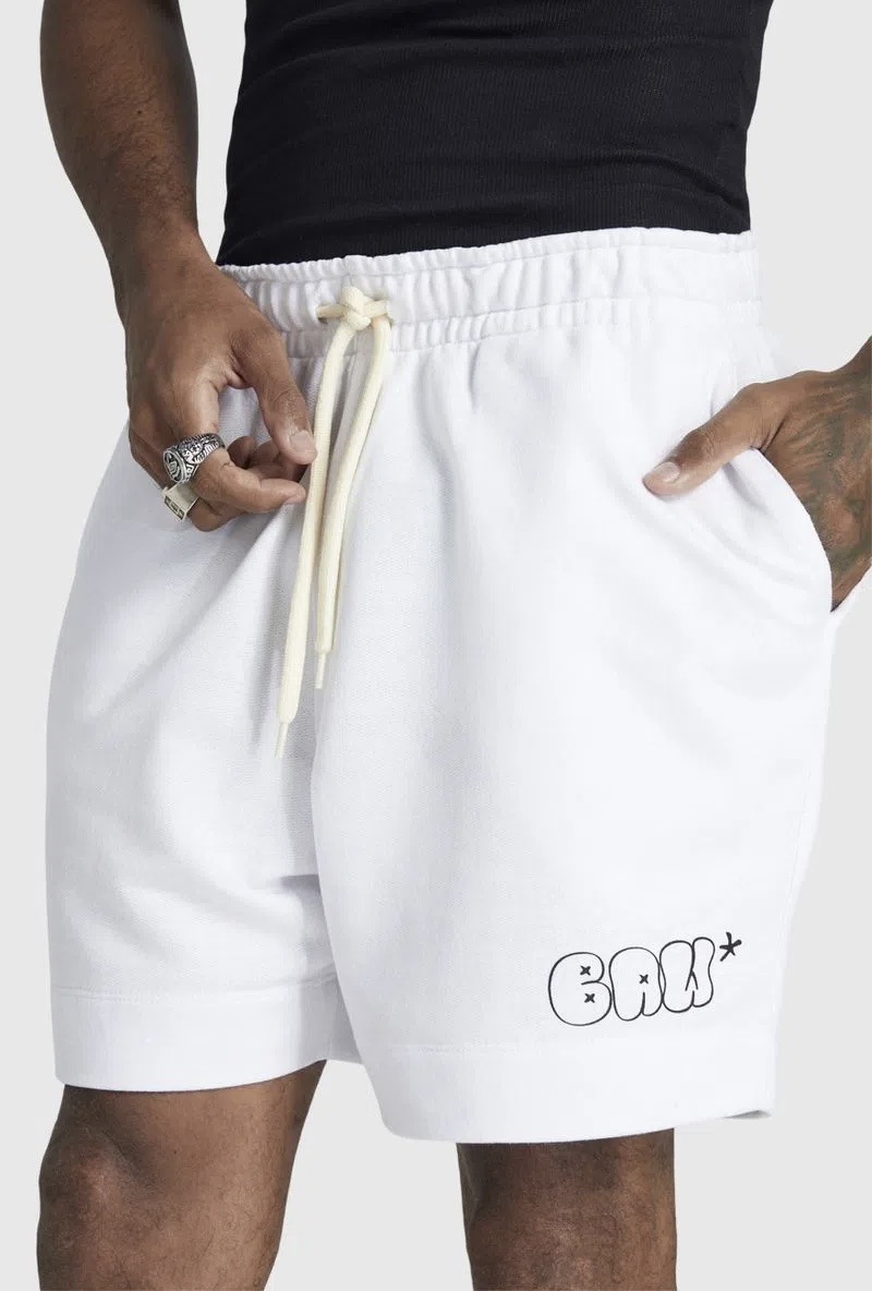 Shorts Baw Essencial Bawbble Letter Off White - Store Pesadao