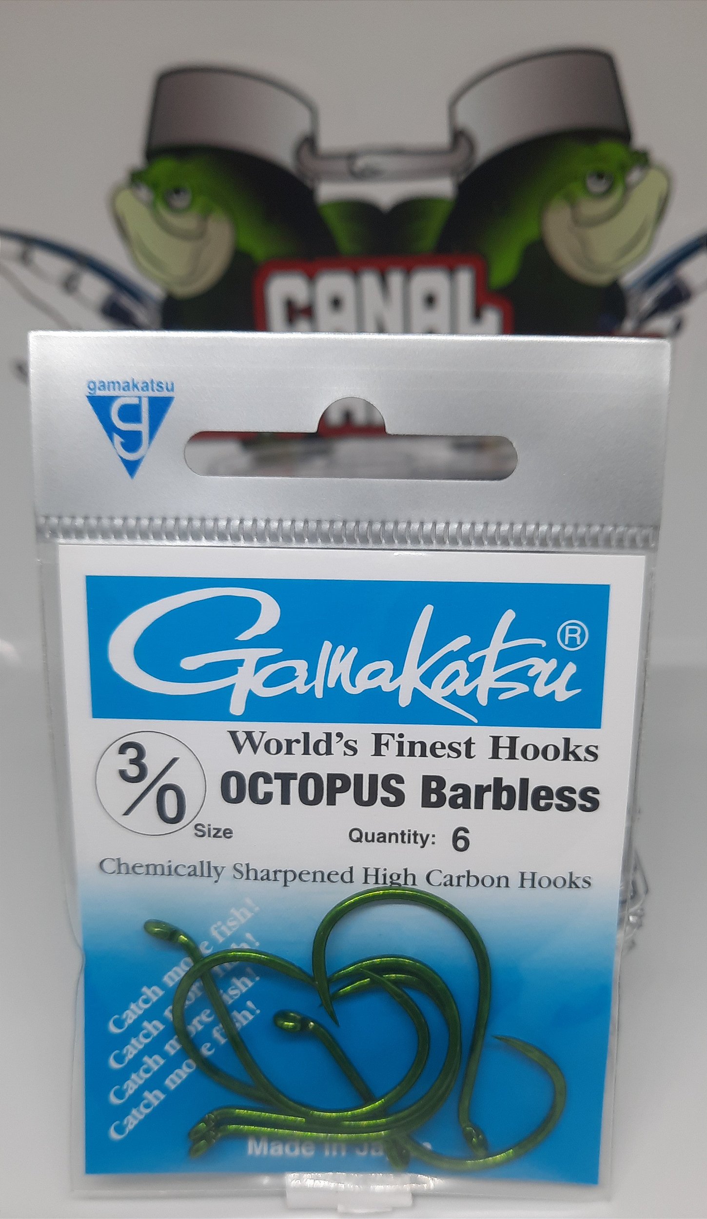 Anzol Gamakatsu Octopus Barbless GREEN - Empório Eki-Panela