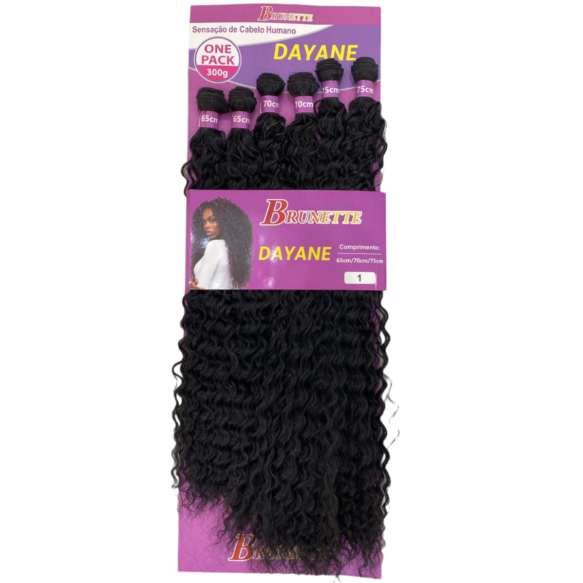 Cabelo bio fibra lindona cor 1 preto