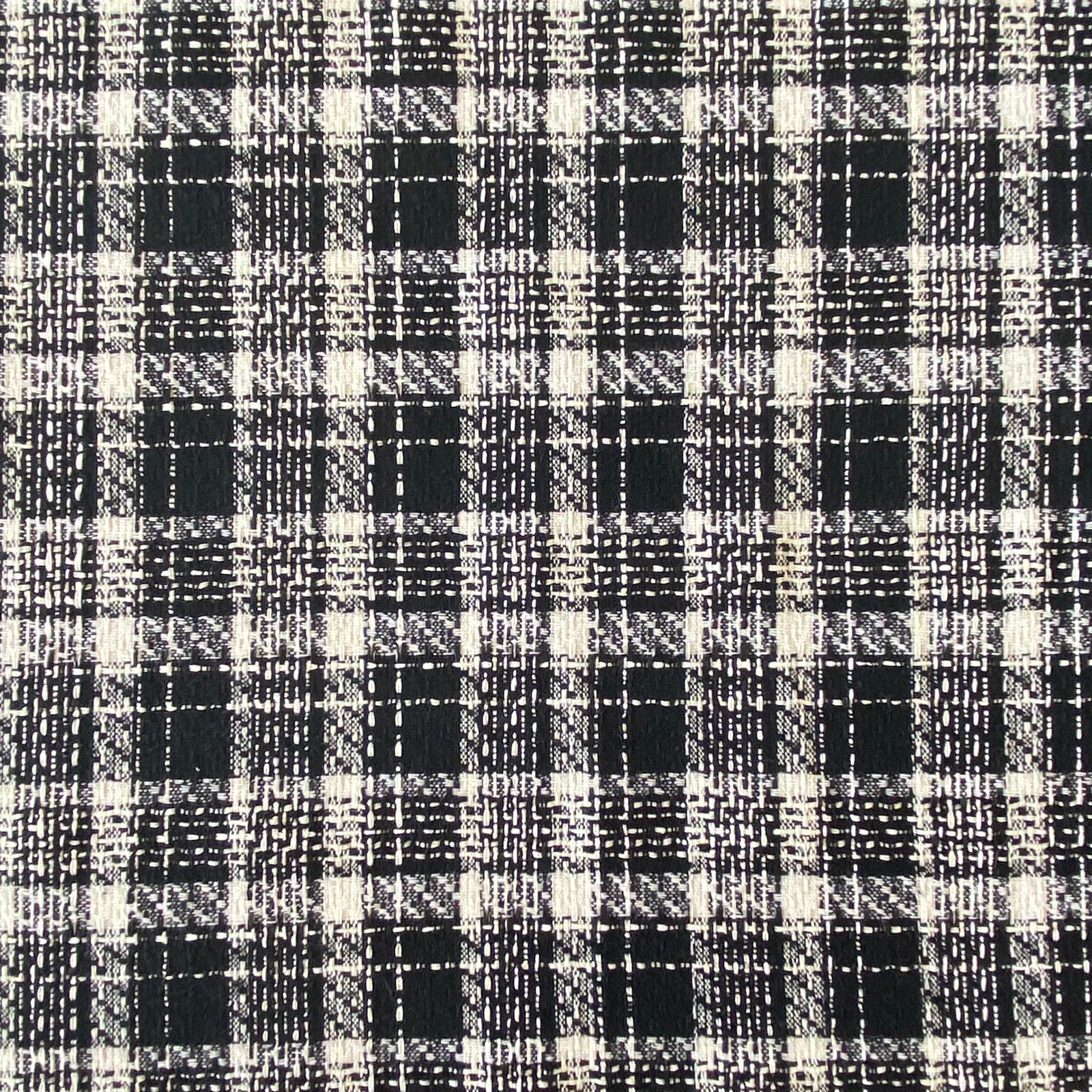 TWEED140423 - 21 - LÃ TWEED XADREZ PRETO E BRANCO - LÃS PURAS E MISTAS, Lã  Tweed- na Loja Mittus Tecidos