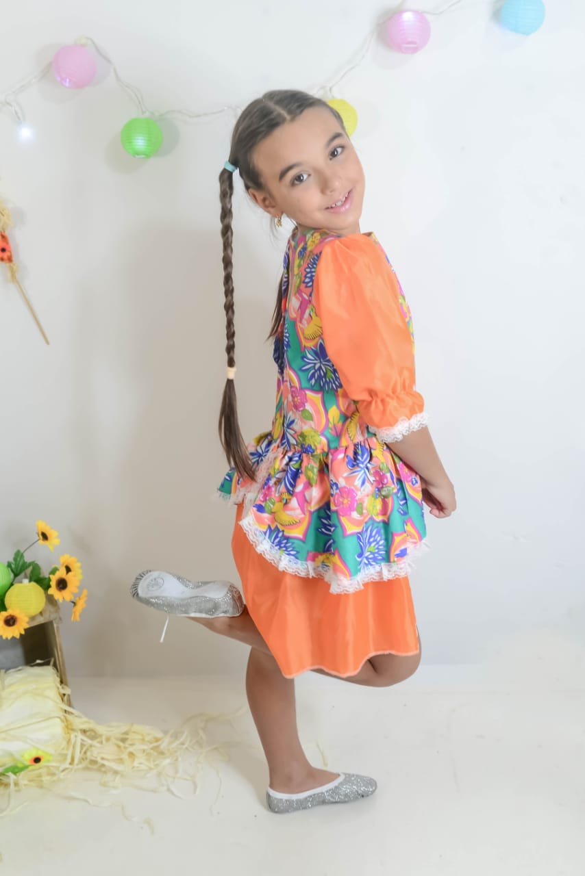 VESTIDO CAIPIRA BOMBOM INFANTIL - 536