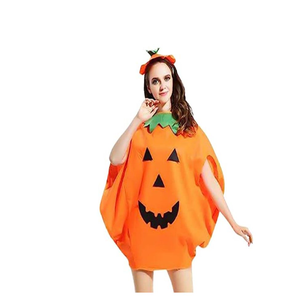 Vestido Fantasia Infantil Feminina Halloween Abóbora