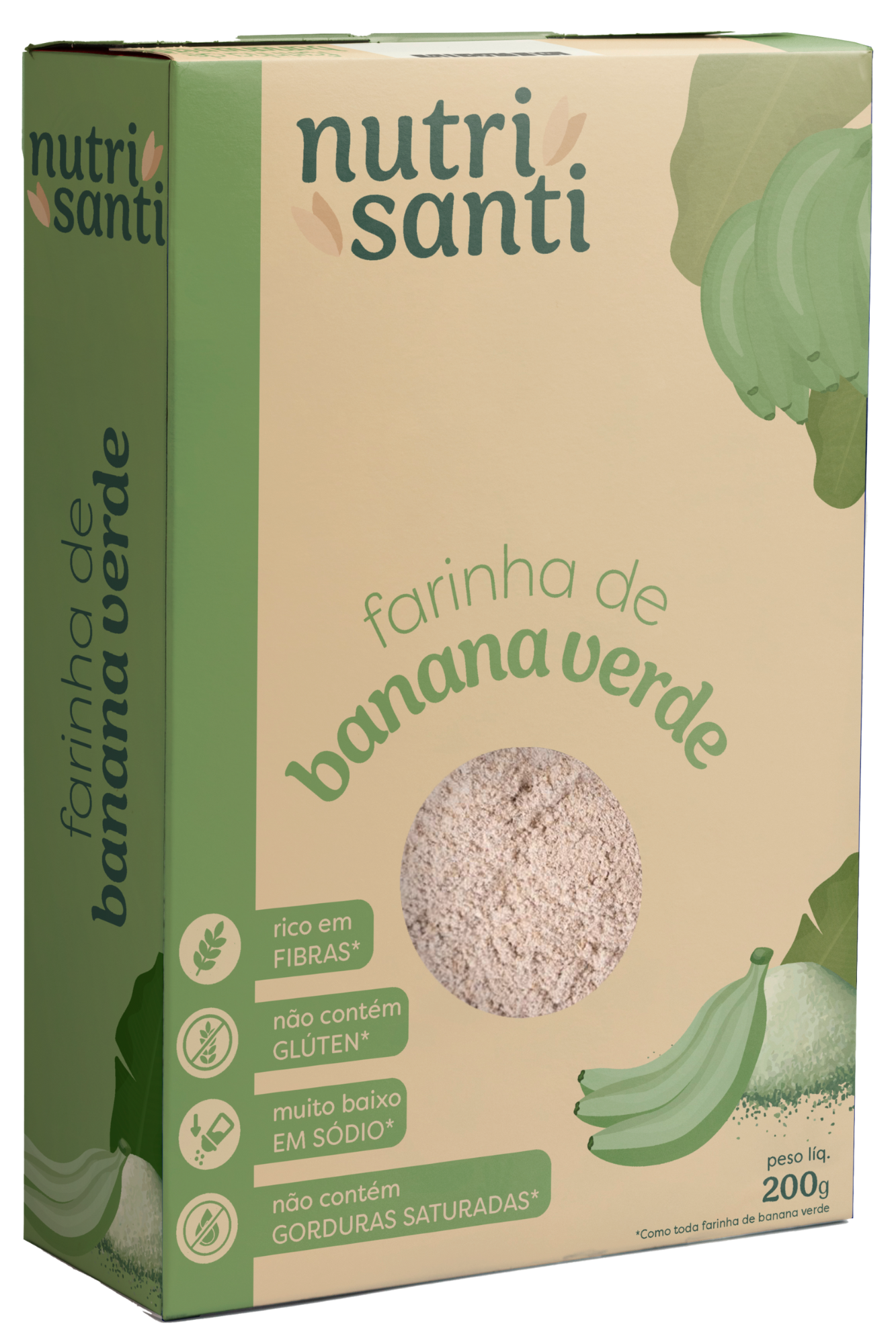 Farinha De Banana Verde 1kg - Rica Em Fibras E Amido Resistente - Natural
