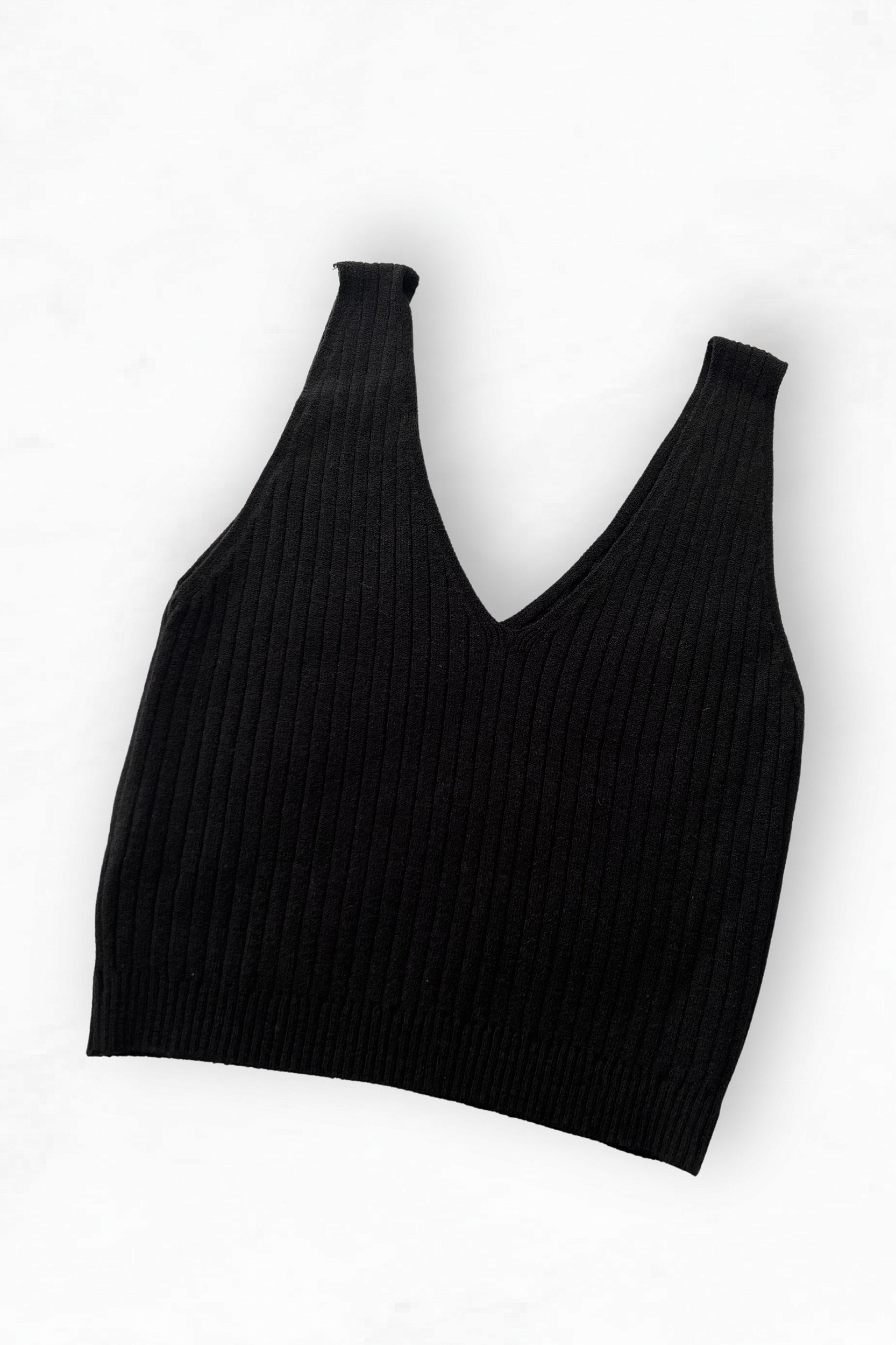 CAMISETA TANK TRICOT PRETA