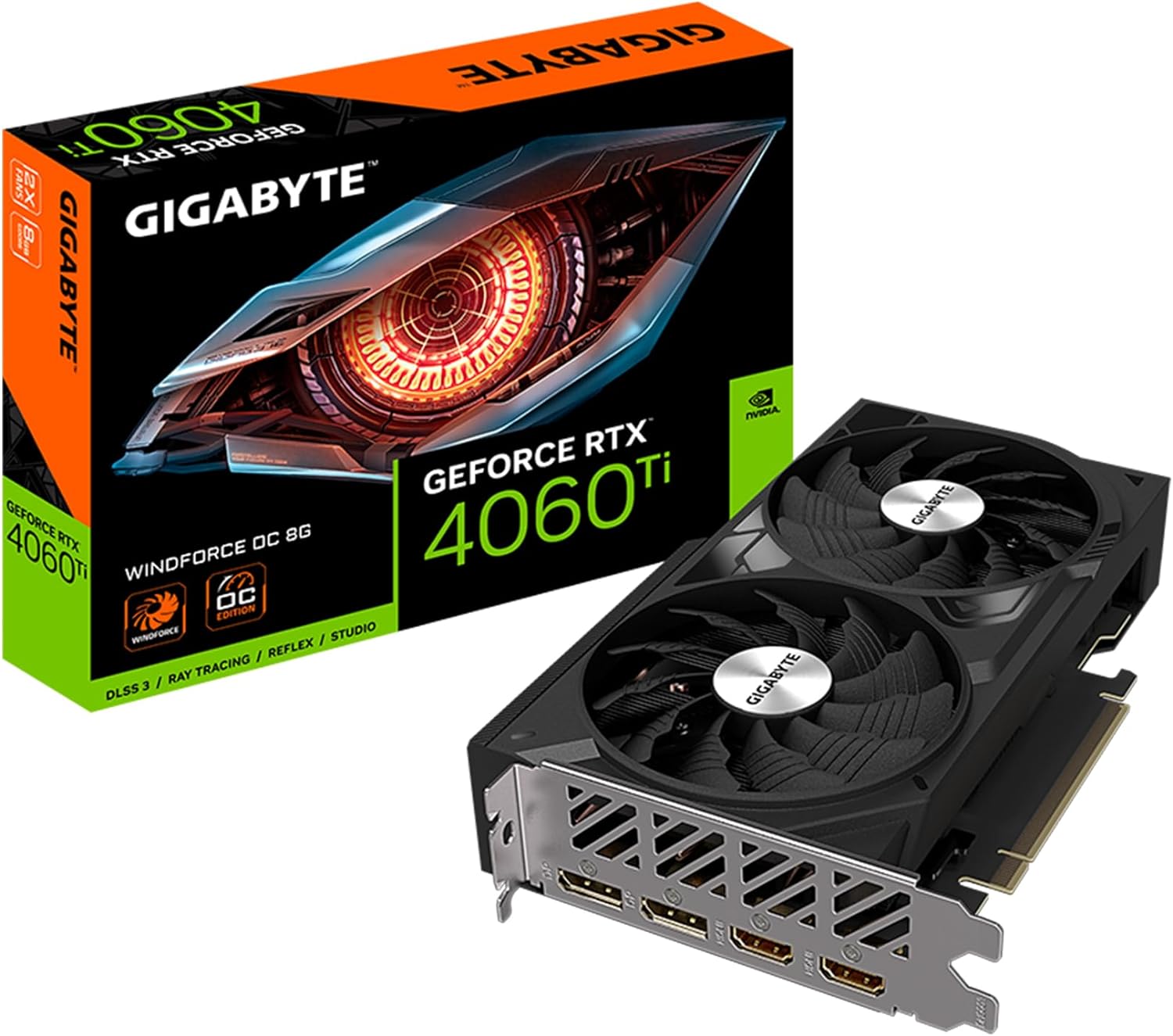 Placa de Video Gigabyte GeForce RTX 4060 Windforce OC 8GB GDDR6 128bit  -GV-N406WFOC2-8GD - GK Infostore - Grandes Gamers Merecem Grandes PCs!!!