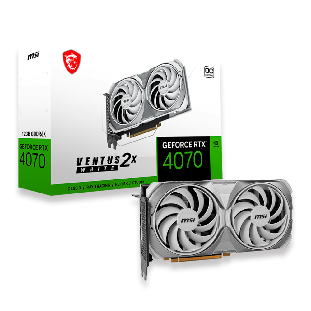 Placa de vídeo GALAX RTX 4070 EX Gamer White - 12GB, G6X