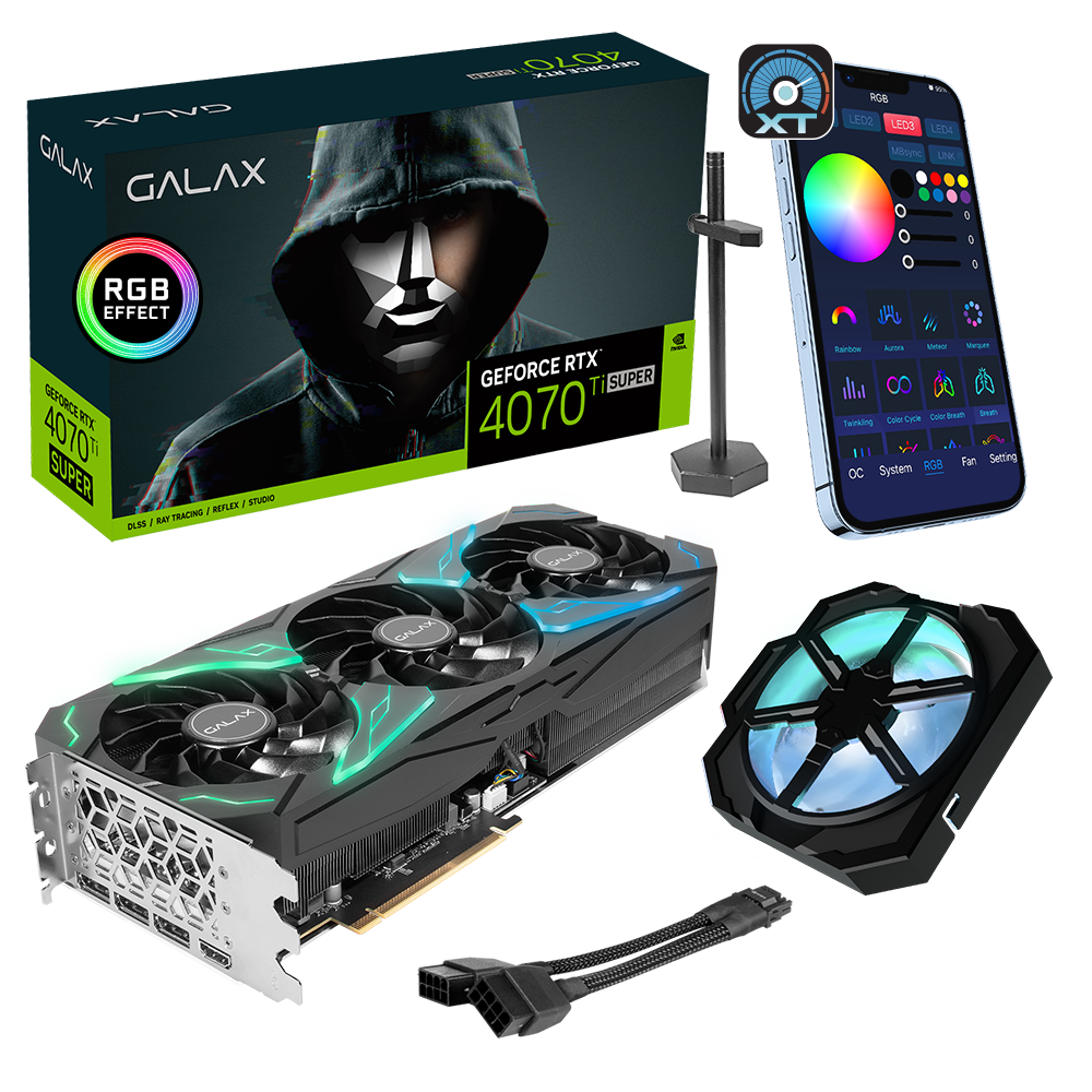 Placa de Video Galax GeForce RTX 4070 Ti SUPER SG 1-Click OC Placa de Video Galax GeForce RTX 4070 Ti SUPER SG 1-Click OC