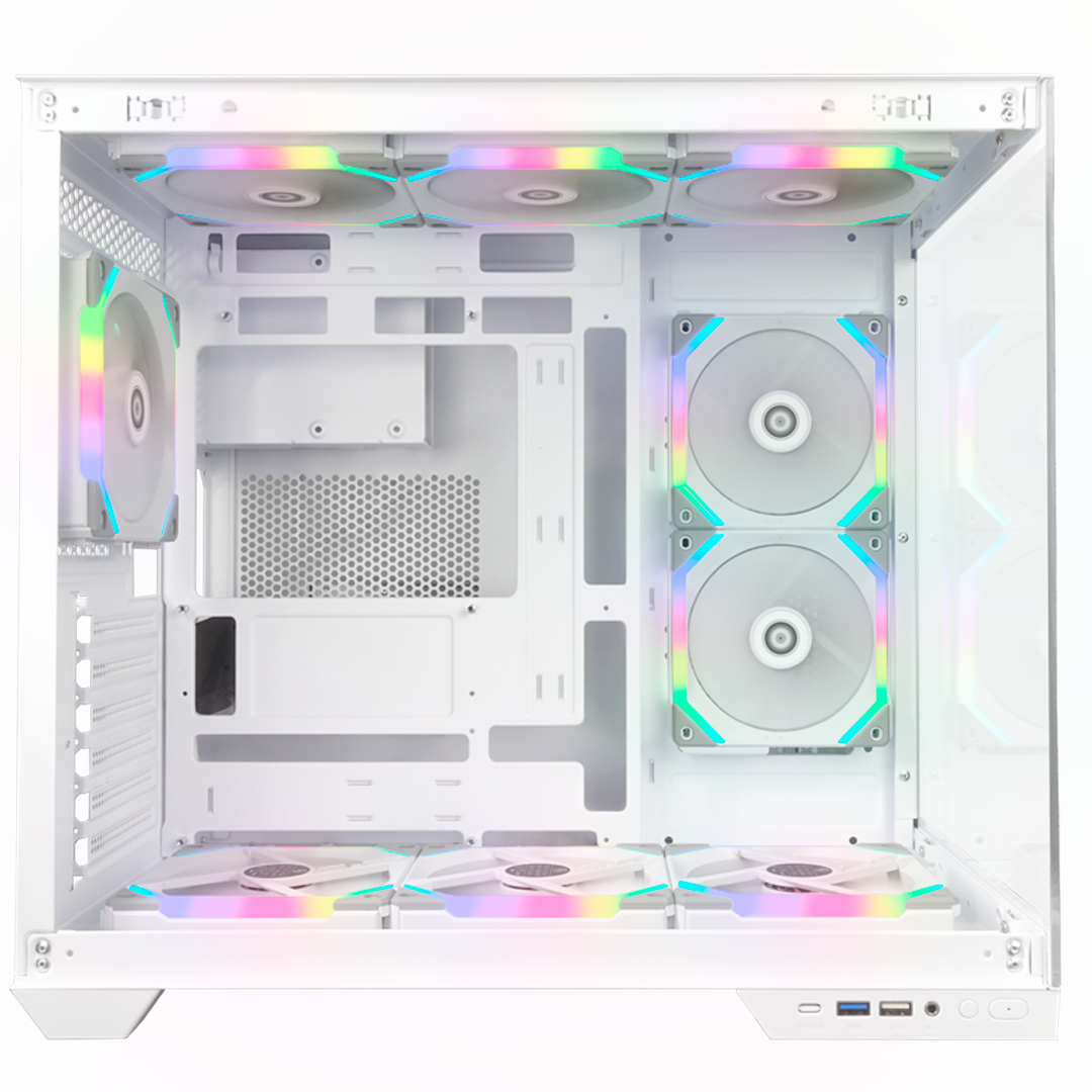 Gabinete Redragon Wideload Pro Lunar White CA-604W-PRO