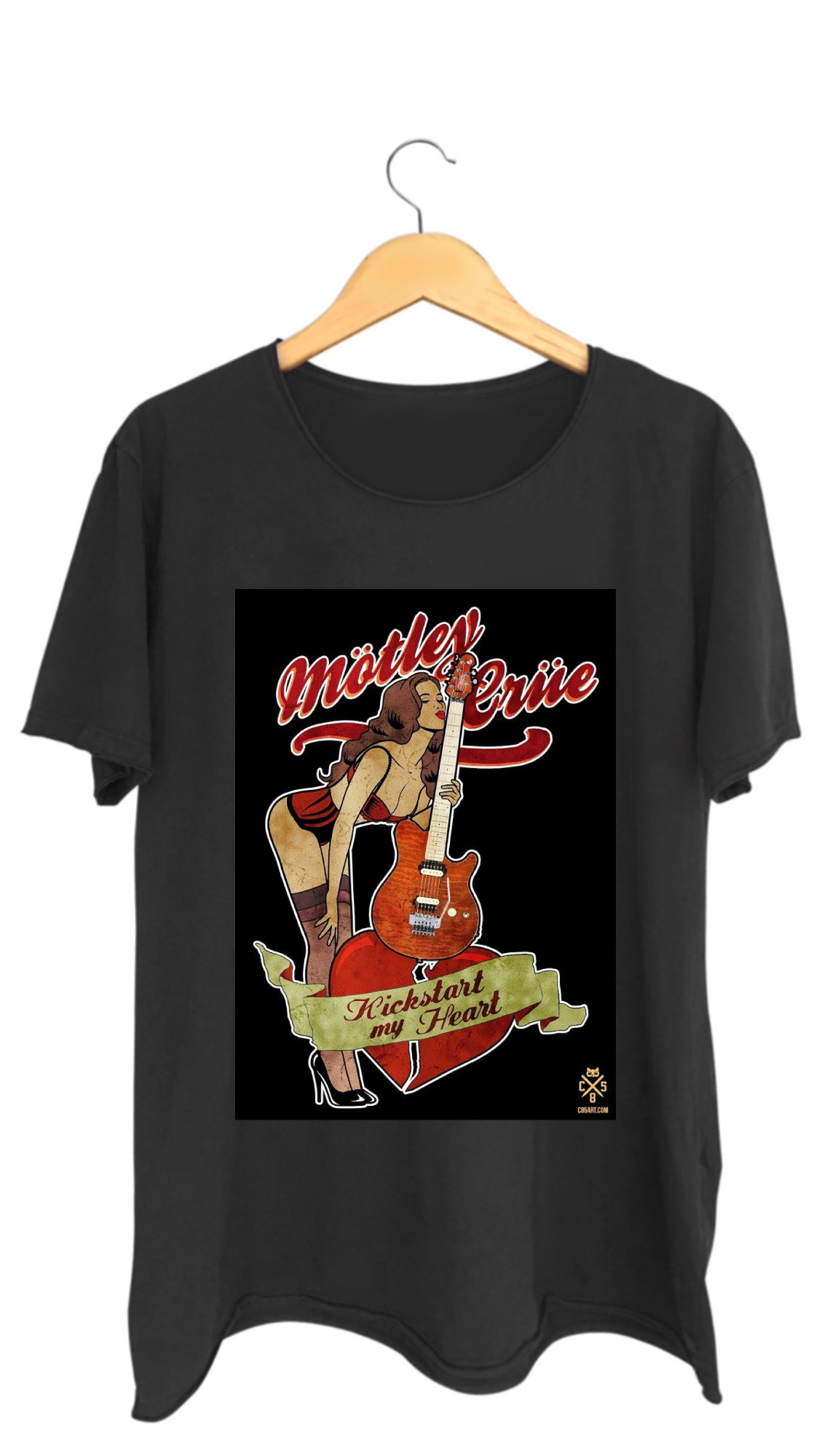 Camiseta MOTLEY CRUE 100 algodao corte a fio preta beatshirts