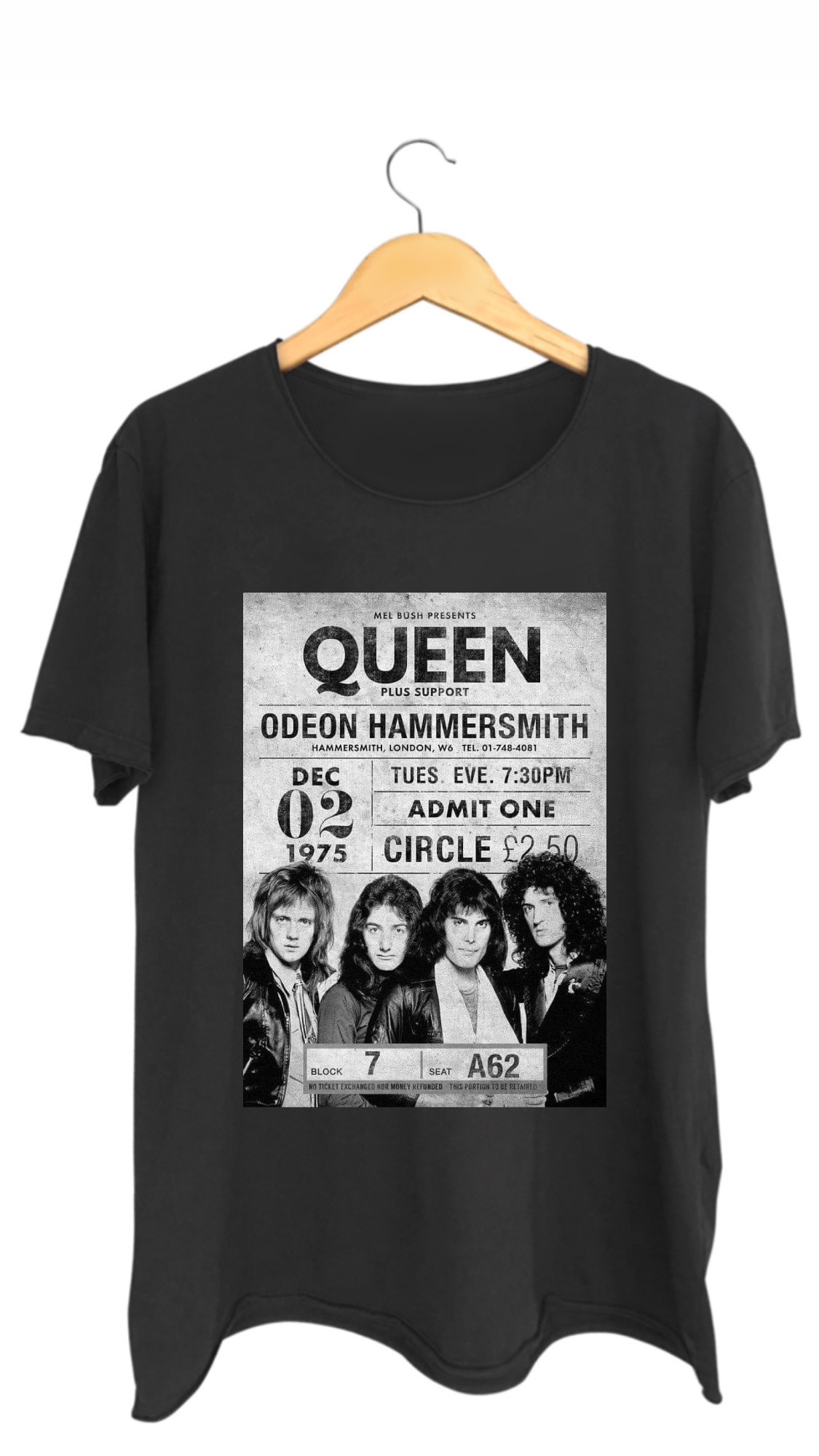 Camiseta queen sale