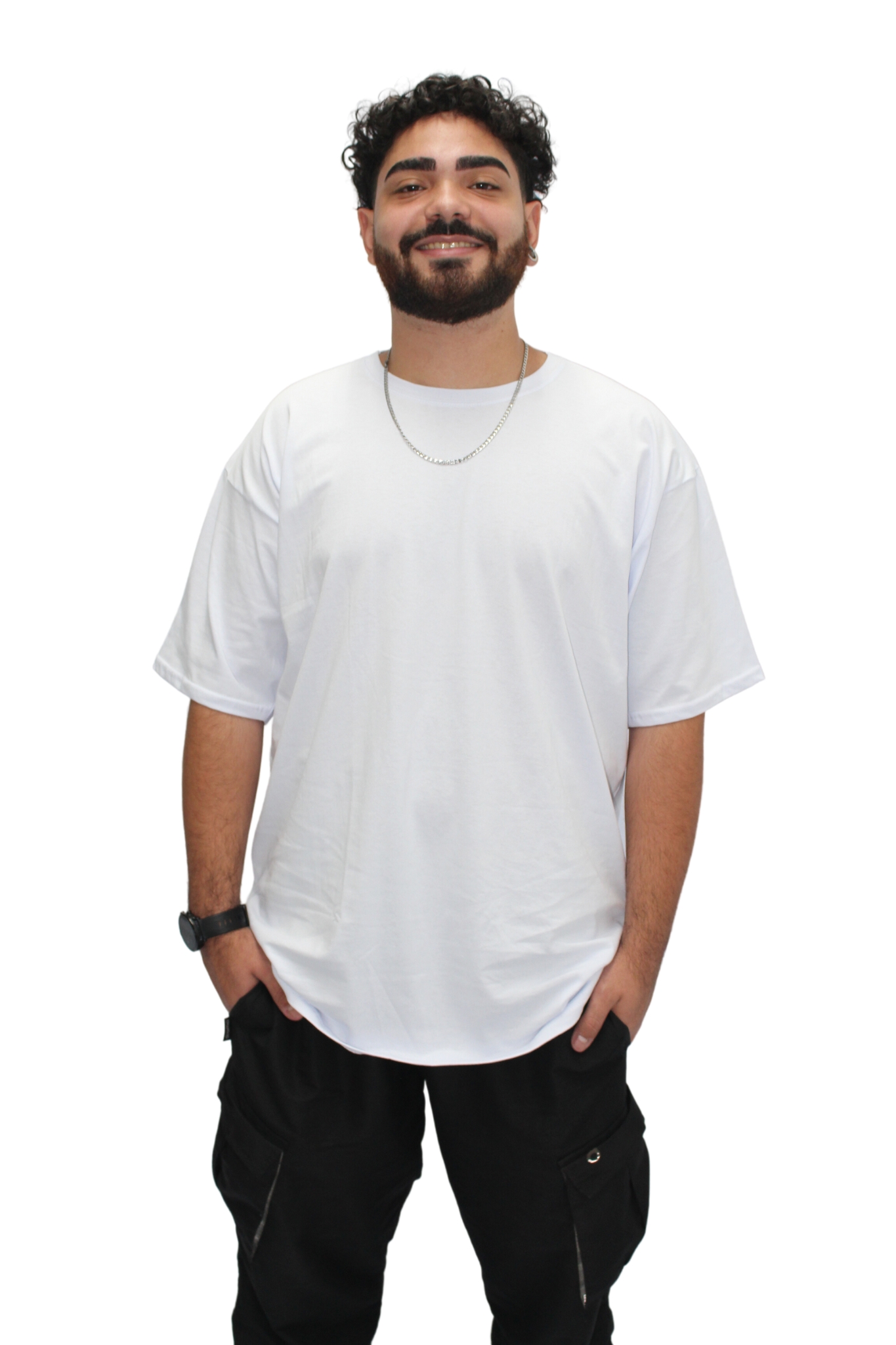 Camiseta Branca Oversized Streetwear 100% Algodão - Camisetas El Elyon