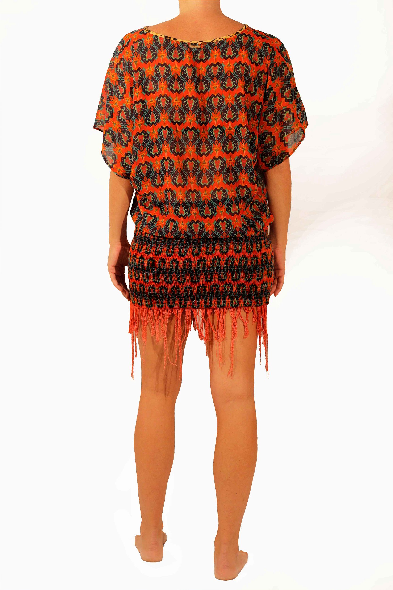 Vestido Pinziko Praia - Saída De Banho Com Franjas E Detalhes Boho