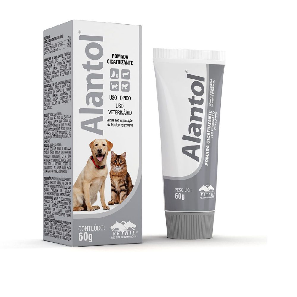 Pomada Alantol 60g - Cicatrizante E Adstringente - Tratamento Para Feridas E Queimaduras