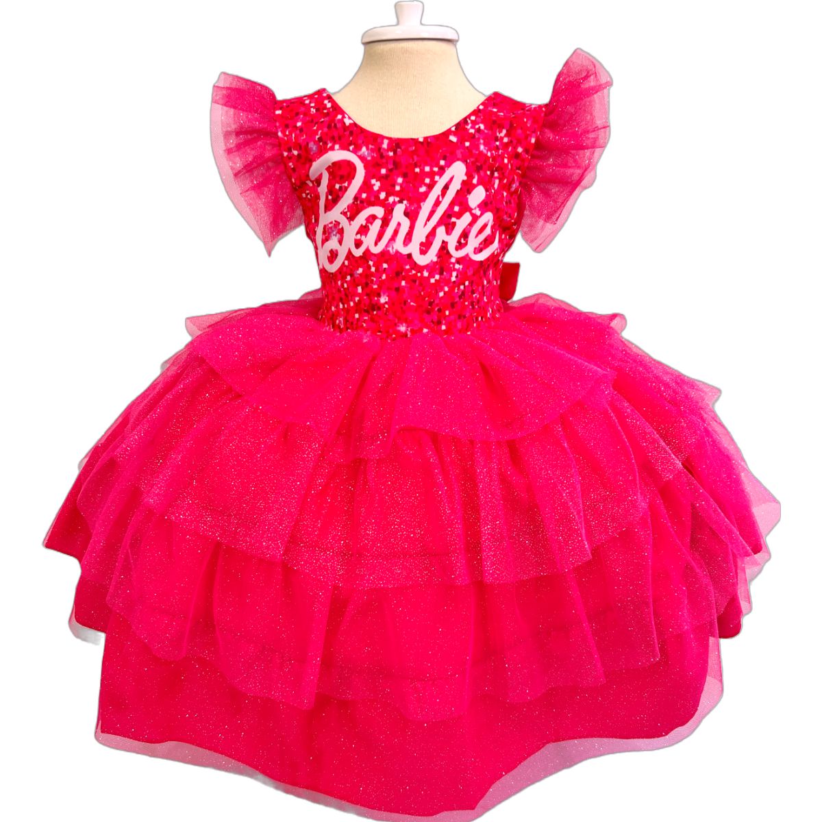 Vestido Luxo para Boneca Barbie ( Branco )