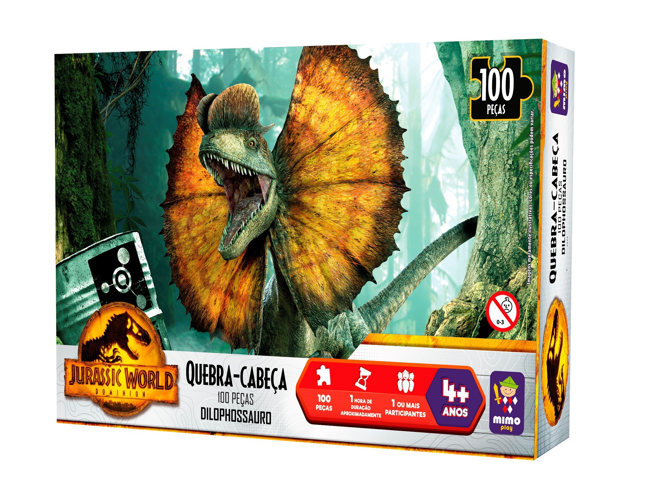 Jogo Das Vogais Quebra Cabeça Infantil Jurassic World 2050 - Mimo