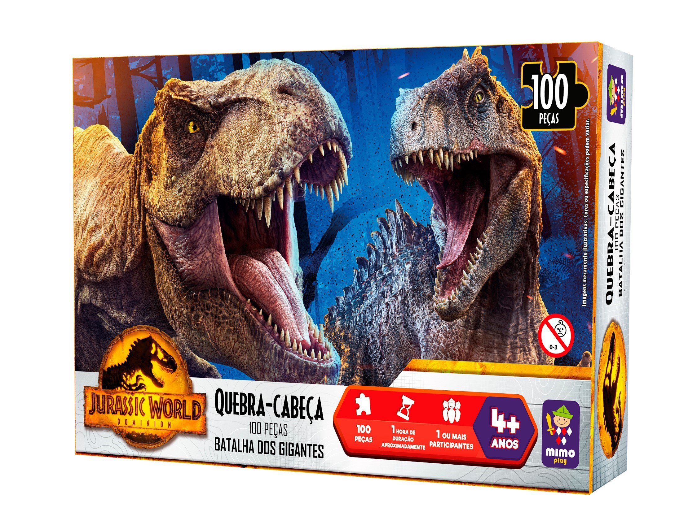 Jogo Dos Números Peças Grandes Jurassic World 2048 - Mimo - Jogos