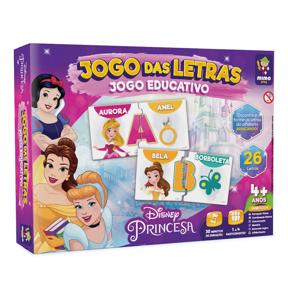 Princesas Disney, Educativo, Jogo dos Opostos - Mimo Play - Mimo Toys