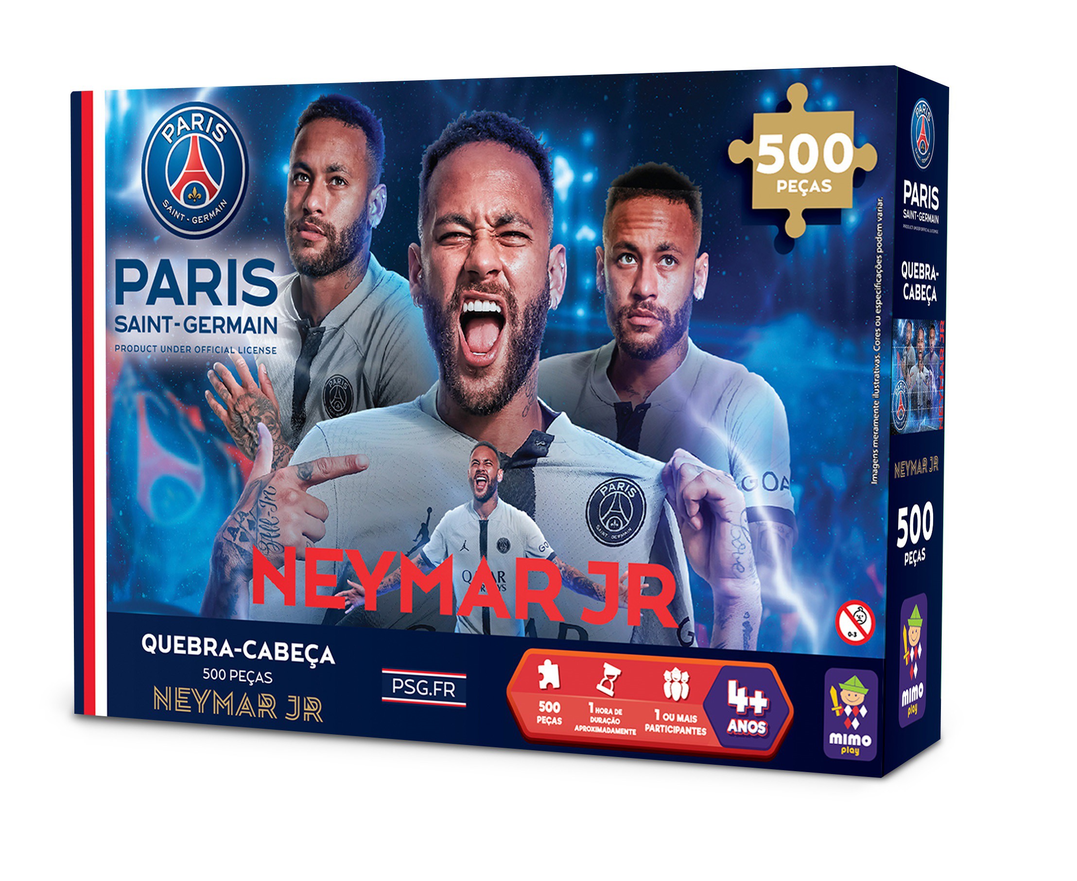 Paris Saint-German, Quebra Cabeça 100 peças, Messi - Mimo Play