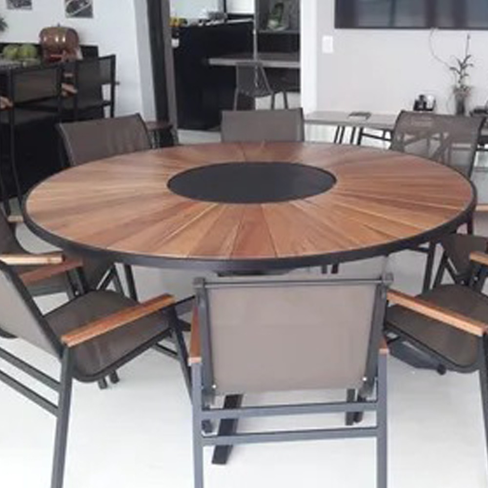 Conjunto de mesa para área gourmet, sala, cozinha e jardim - Sarah Móveis