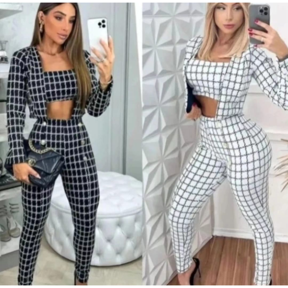 CONJUNTO-XADREZ-AGATA  Roupas juninas feminina, Moda feminina, Roupas  chique