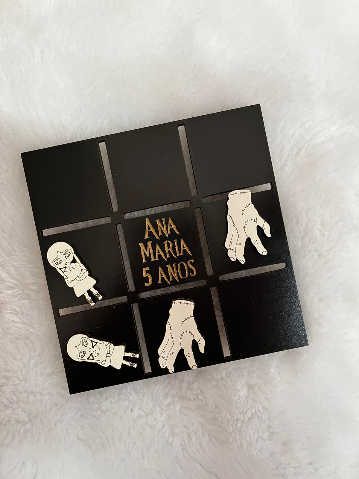 Jogo da Velha Wandinha Personalizado Kit com 10 Unidades