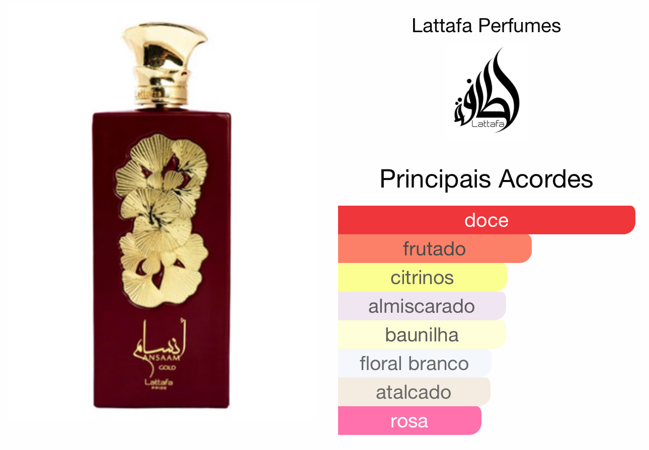 Ansaam Gold Lattafa Eau de Parfum 100 ml Perfume Árabe Feminino dajoperfumes