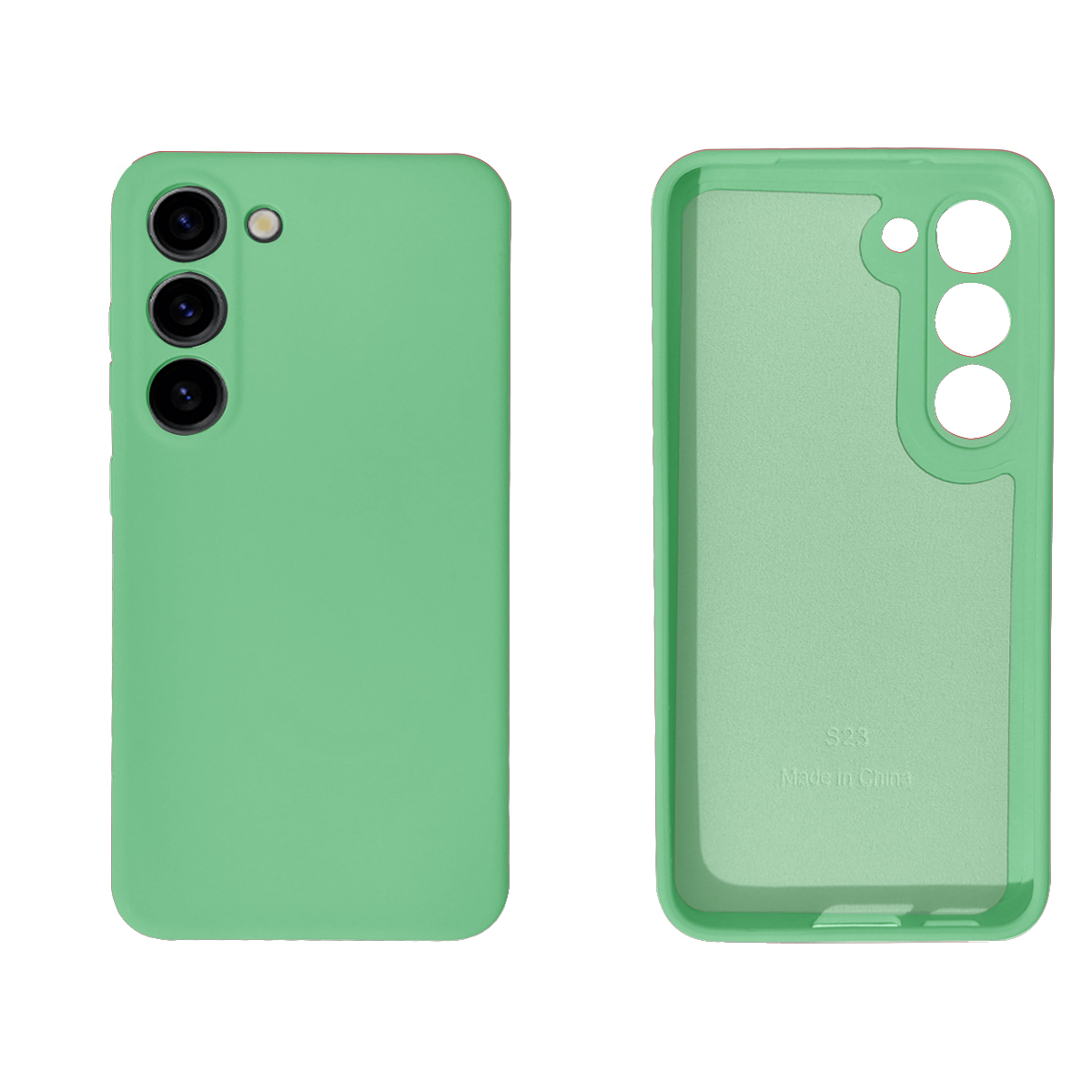 Capinha Galaxy S23 Silicone Aveludado Proteção de Câmera Lisa