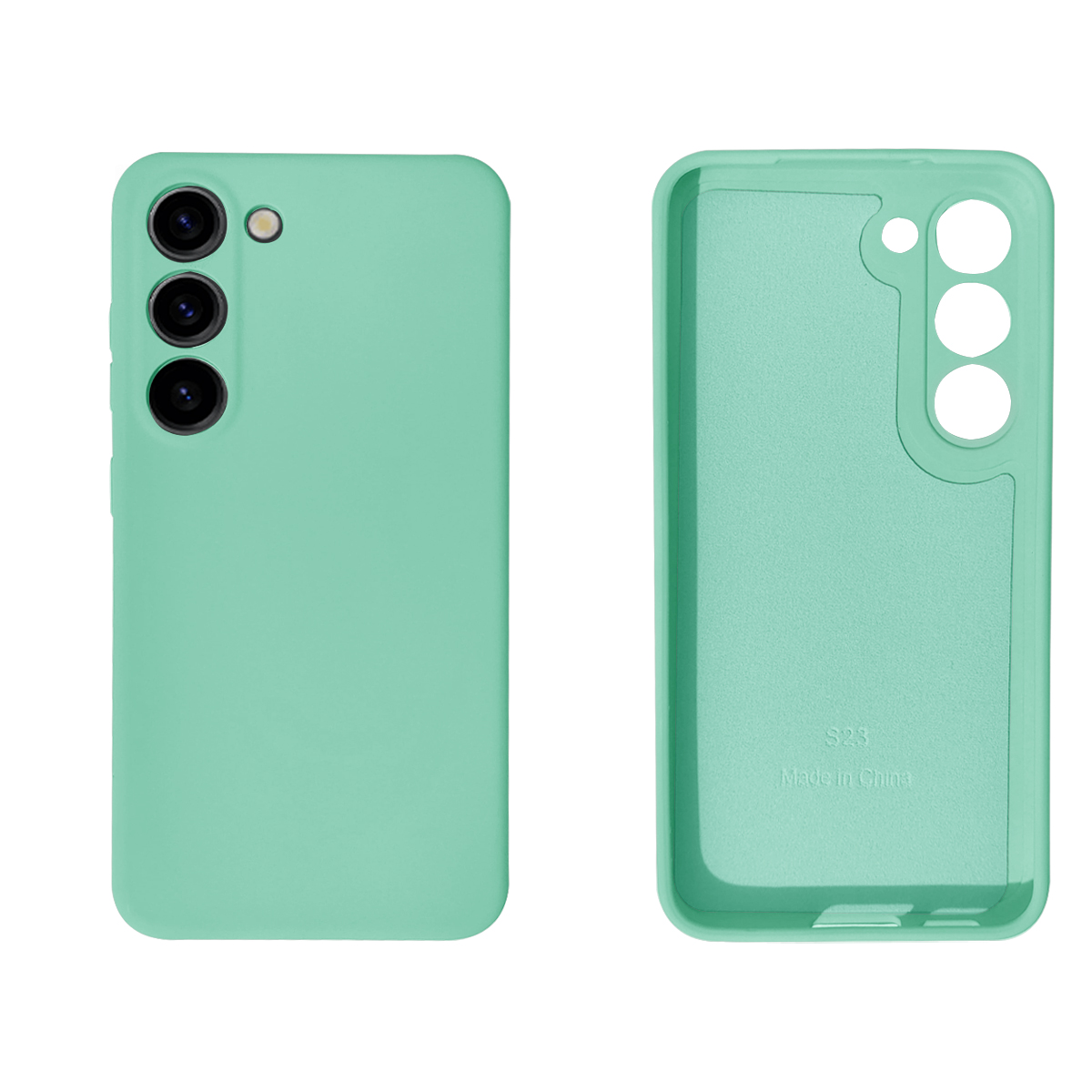 Capinha Galaxy S23 Silicone Aveludado Proteção de Câmera Lisa