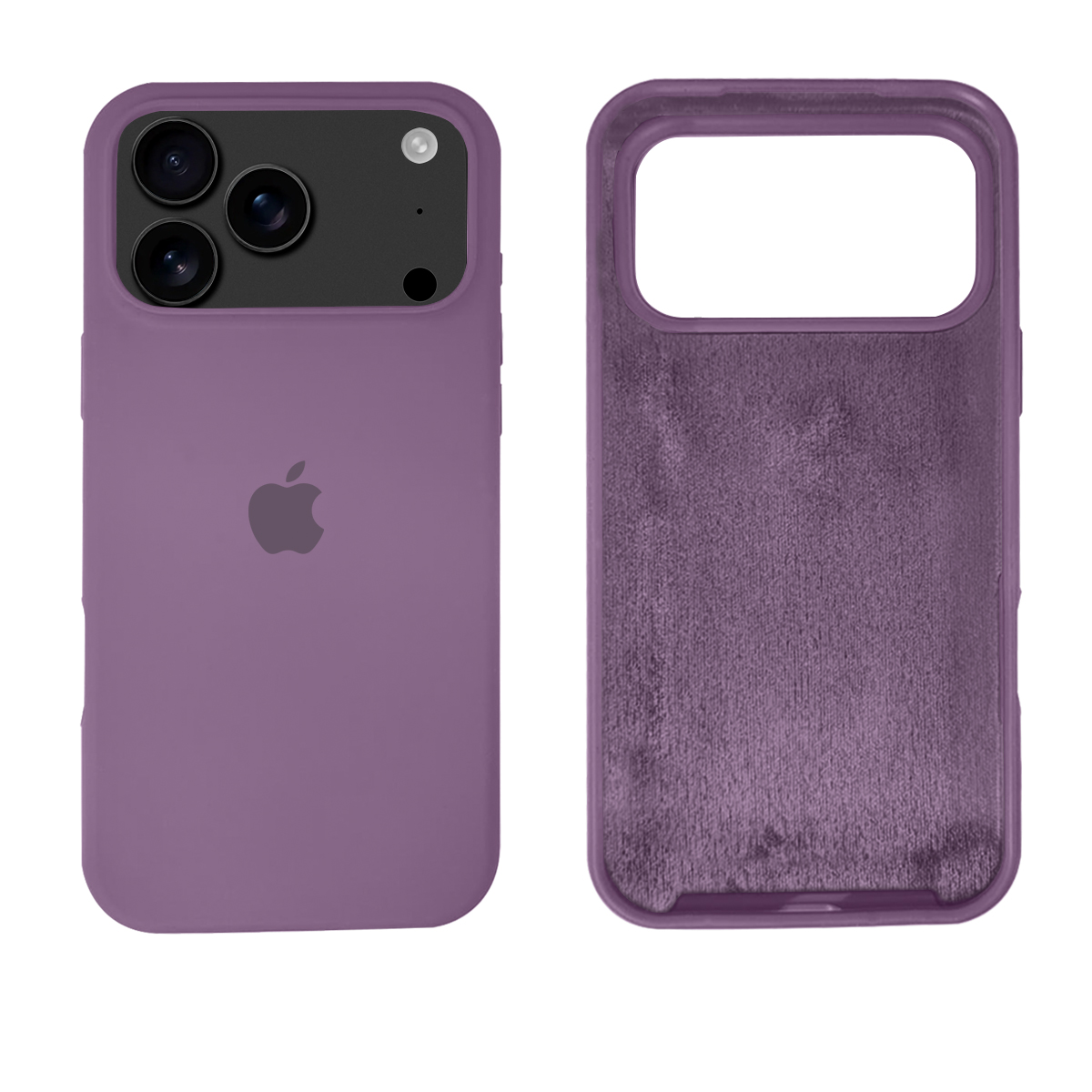 Apple iPhone 17Pro Max ディープパープル Capinha iPhone 17 Pro Max em Silicone Aveludado Diversas Cores
