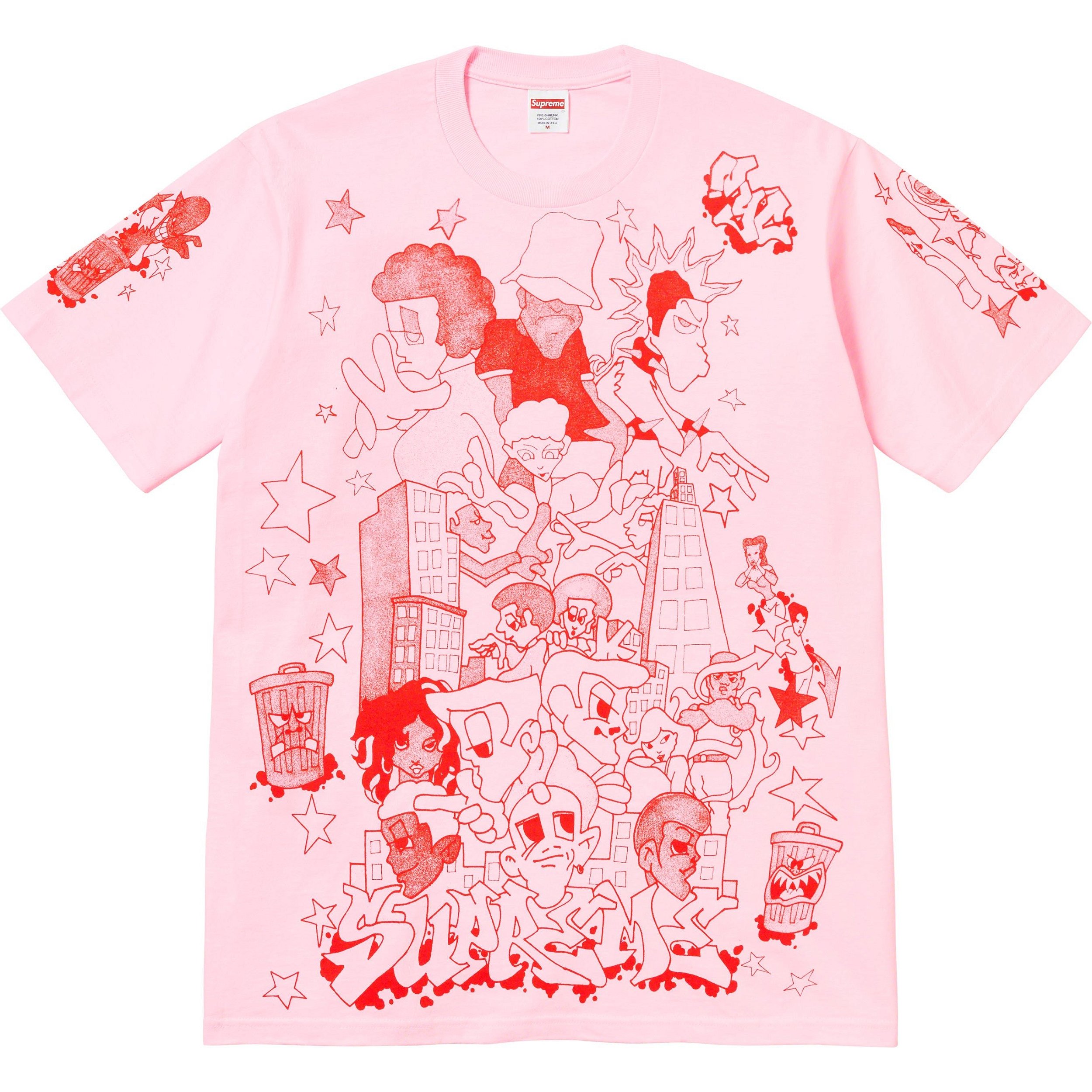 SUPREME - Camiseta Downtown "Rosa" -NOVO- - Pineapple Co. | 100% Autentico  | Itens Exclusivos e Limitados.