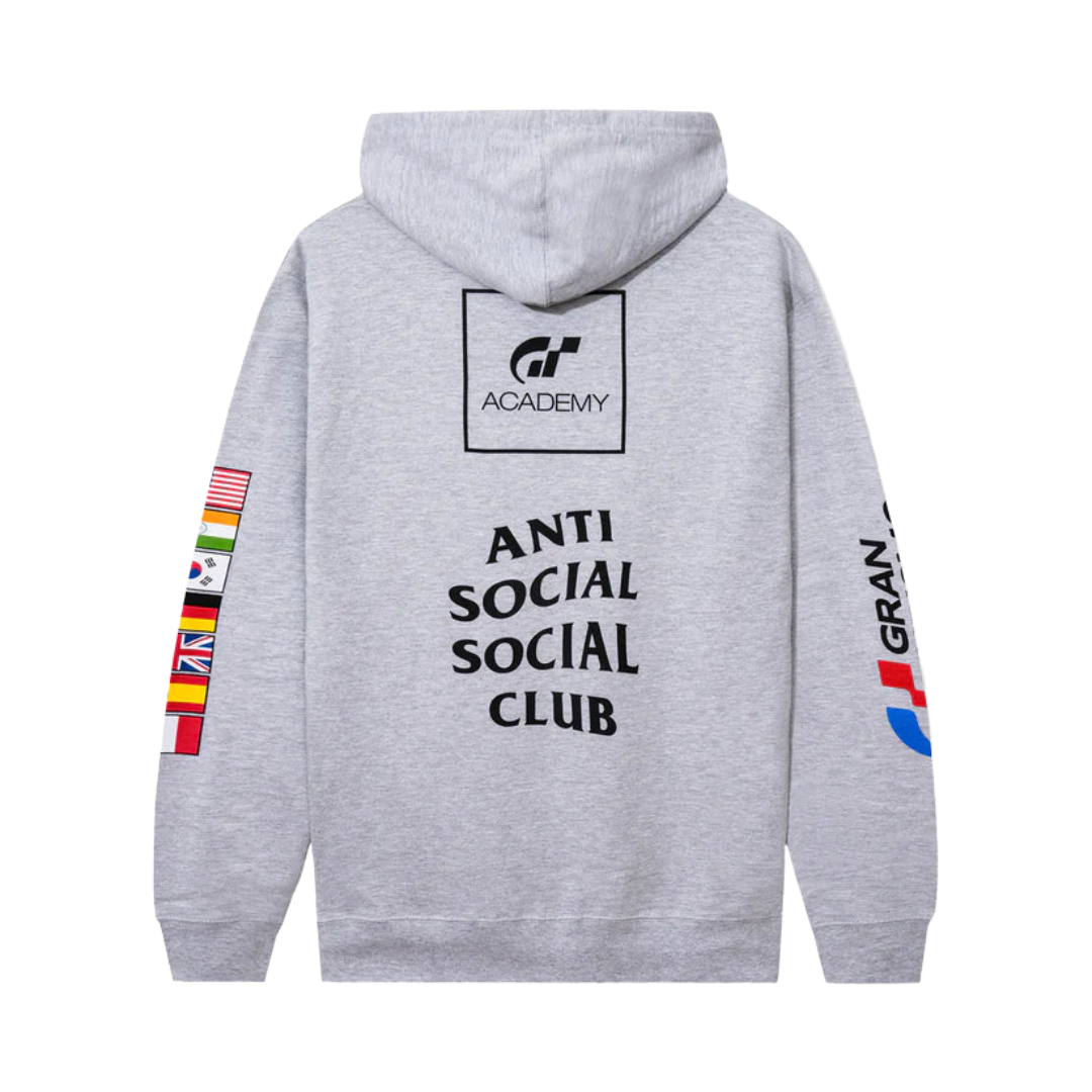 ANTI SOCIAL SOCIAL CLUB x GRAN TURISMO Moletom Zip Up Flag "Cinza