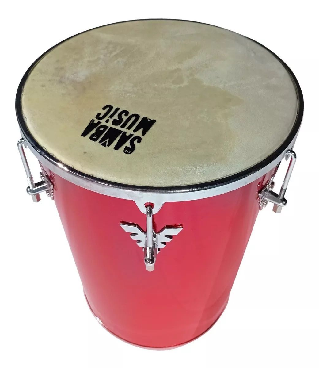 Rebolo Instrument Rebolo Samba Music Madeira 50X12 PVC Vermelho - Music Net Instrumentos ...