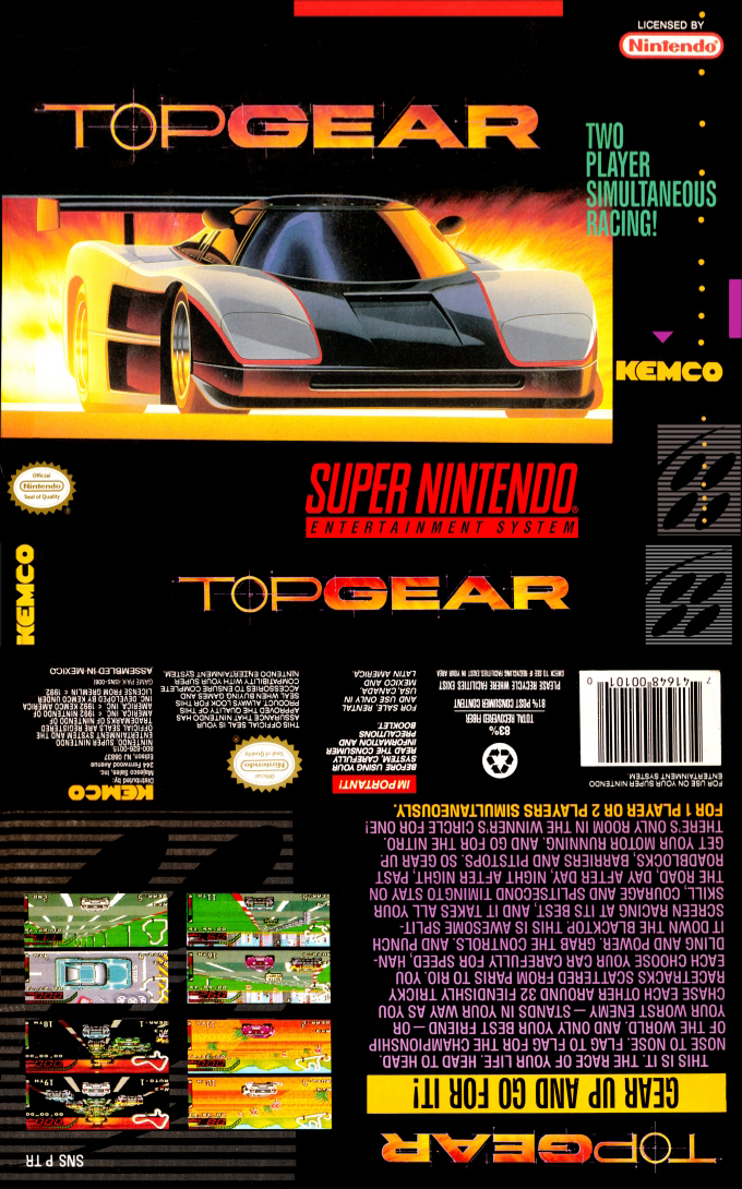Jogo Top Gear - Super Nintendo - Space Tech's Store