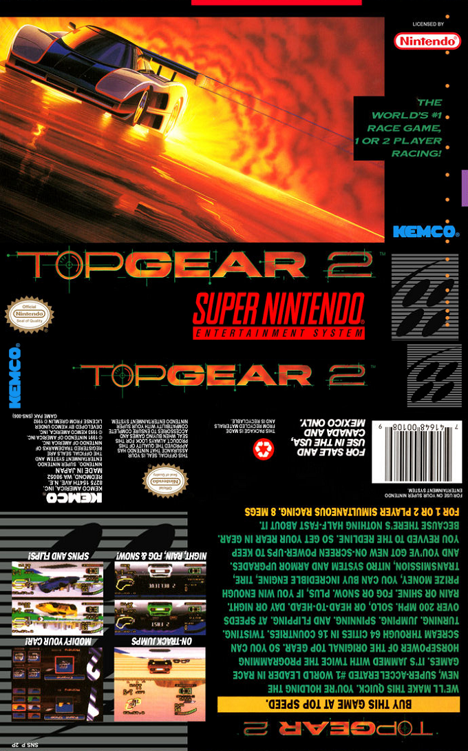 Super Nintendo - Top Gear (1992) 