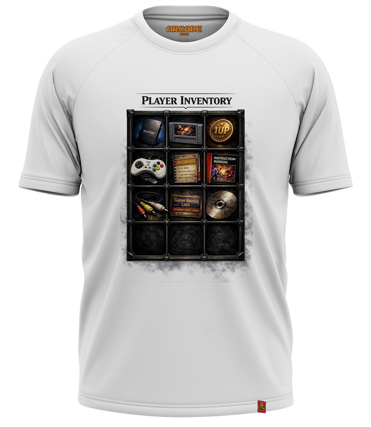 Camiseta ARCADE GEEK LIFE GAMER PLAYER INVENTORY RETRO NOSTALGIA #563 ...