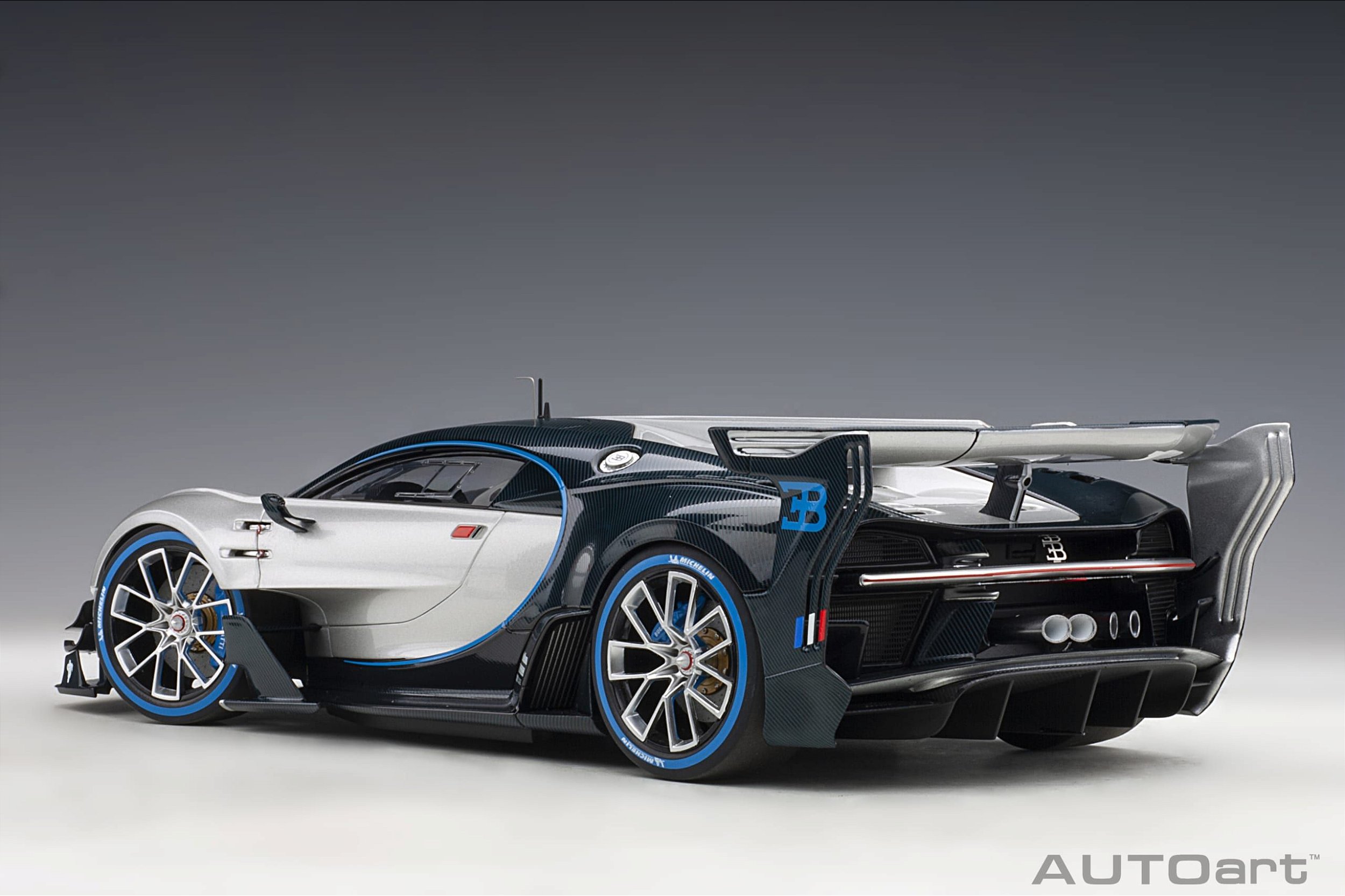 Bugatti Vision Gran Turismo 1/18 ブガッティ Bugatti Vision Gran Turismo 1:18 Autoart Cinza - 20 anos! Loja on