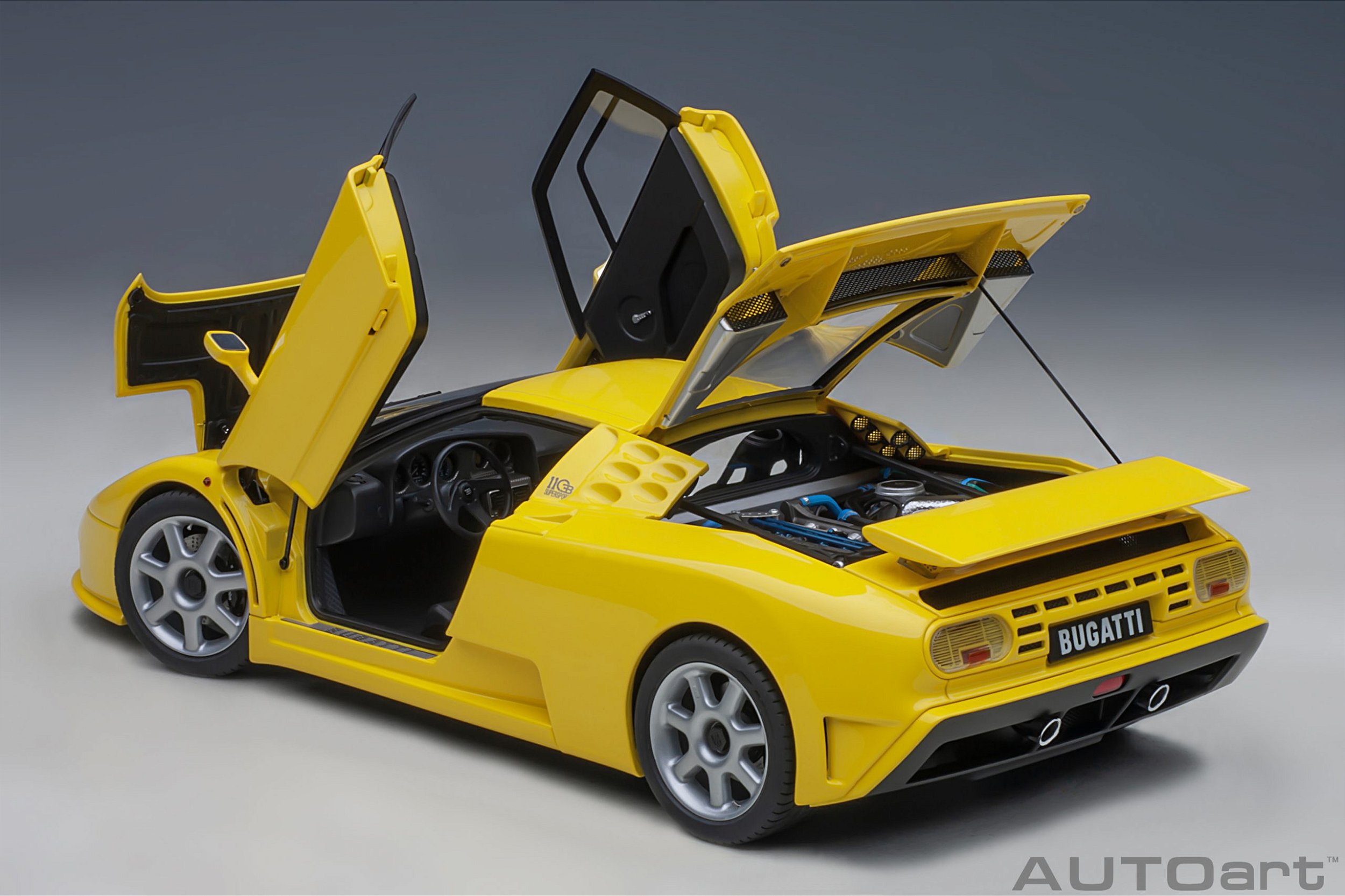 Bugatti EB110 SS 1:18 Autoart Amarelo - 20 anos! Loja on-line de