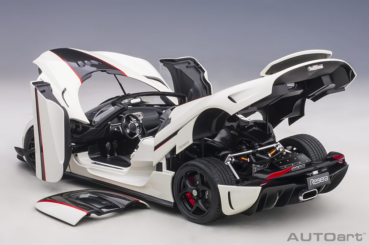 Koenigsegg Regera 1:18 Autoart Branco - 19 anos! Loja on