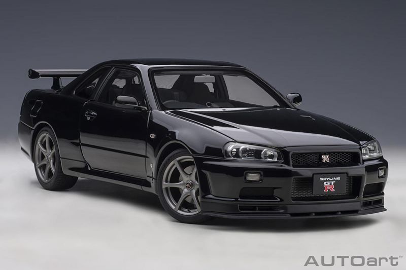 AUTOart Nissan Skyline GT-R 日産 スカイライン Nissan Skyline GT-R (R34) V-Spec II 1:18 Autoart Preto - 20 anos