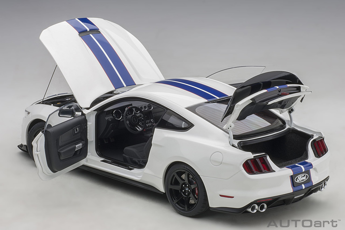 Ford Mustang Shelby GT350R 1:18 Autoart Branco - 20 anos! Loja on