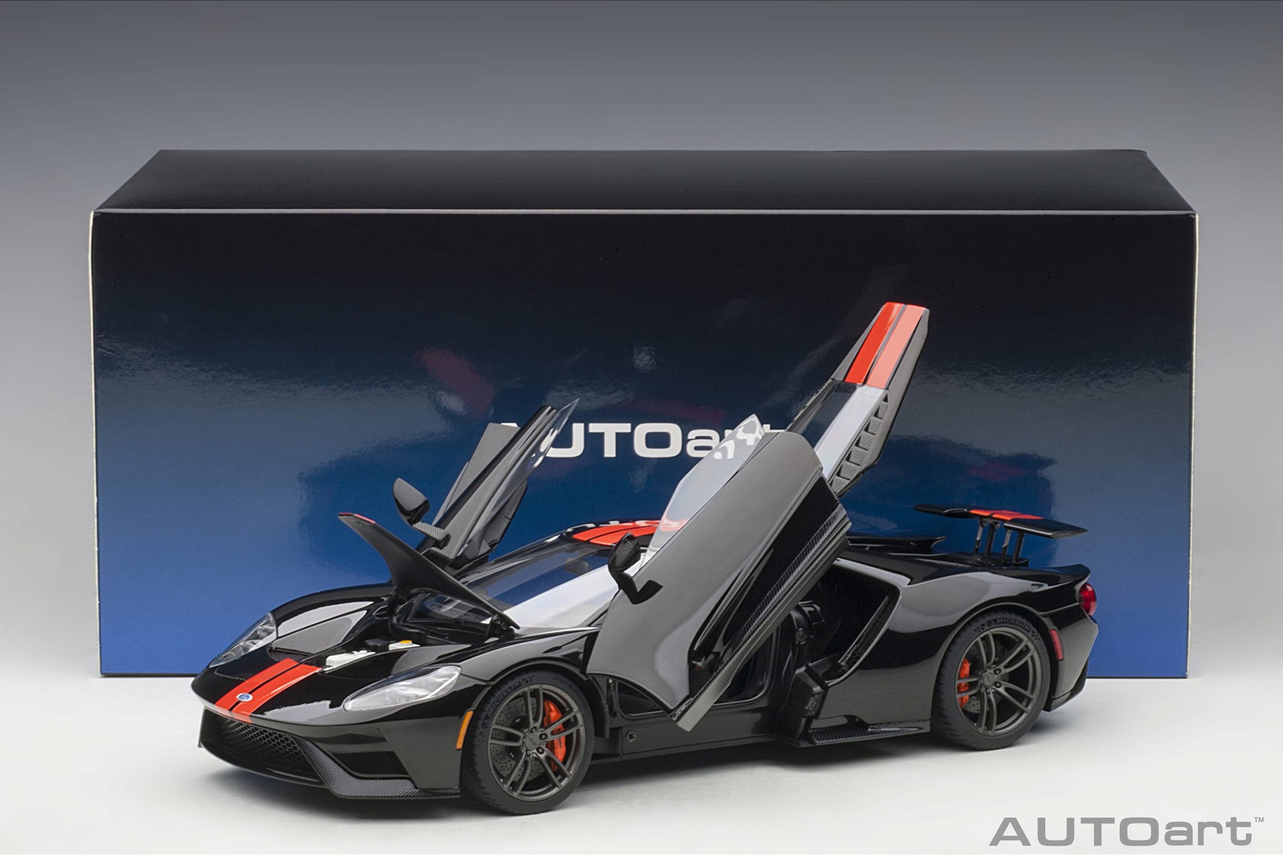Ford GT 2017 1:18 Autoart Preto - 20 anos! Loja on-line de