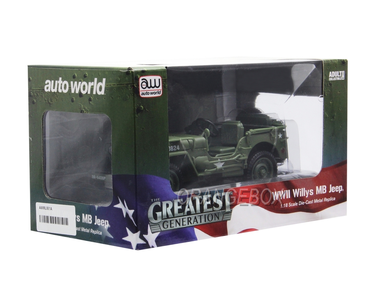 Jeep Willys MB WWII Army 1941 Autoworld 1:18 - 20 anos! Loja on