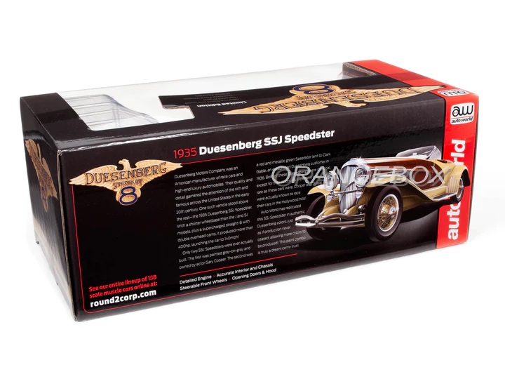 Duesenberg SSJ Speedster 1935 1:18 Autoworld Creme - 20 anos! Loja
