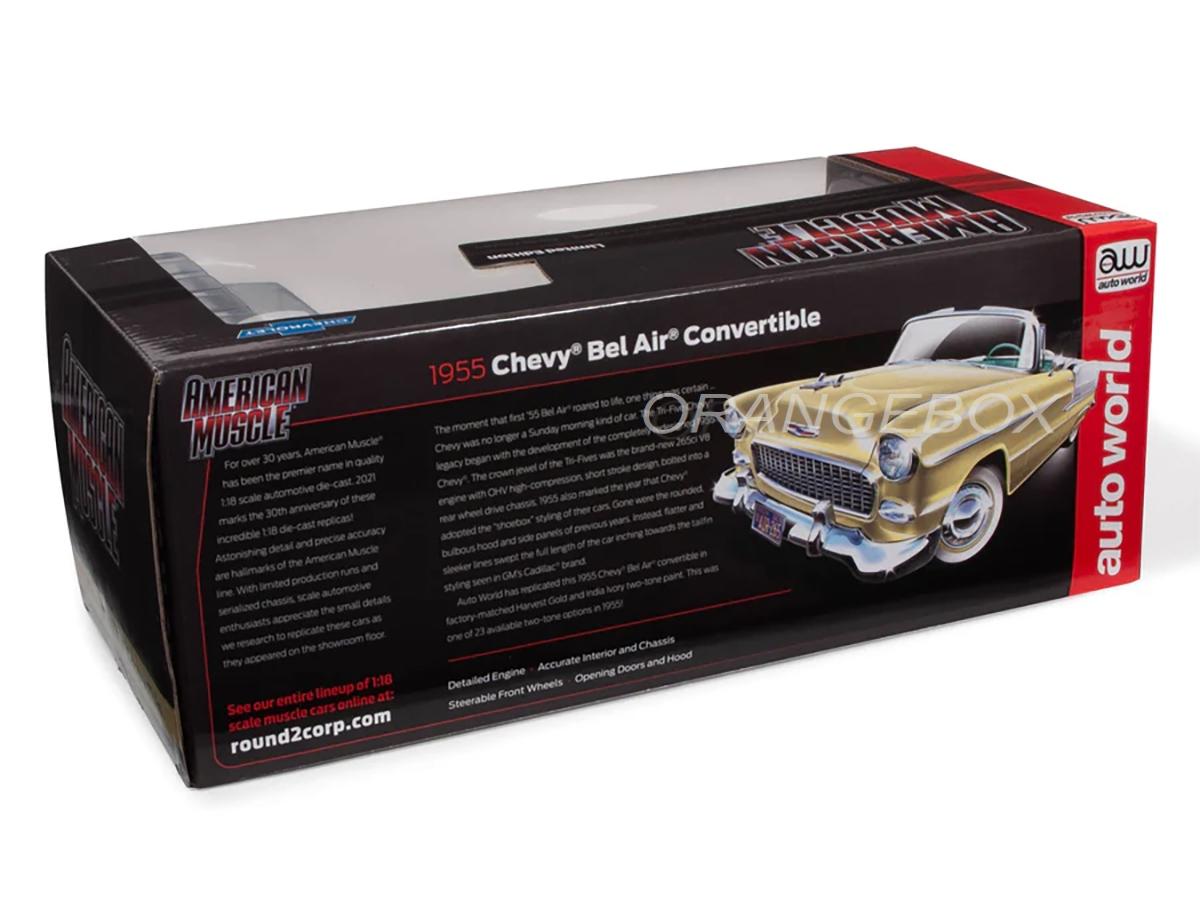 Chevrolet Bel Air Convertible 1955 1:18 Autoworld - 20 anos! Loja