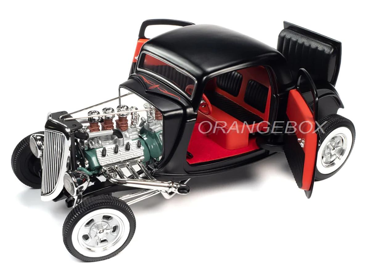 Ford 3 Janelas 1934 High Boy Hot Rod 1:18 Autoworld - 20 anos