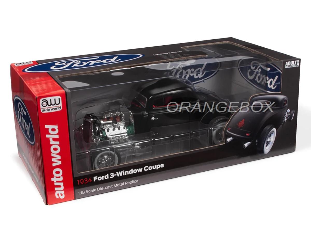 Ford 3 Janelas 1934 High Boy Hot Rod 1:18 Autoworld - 20 anos