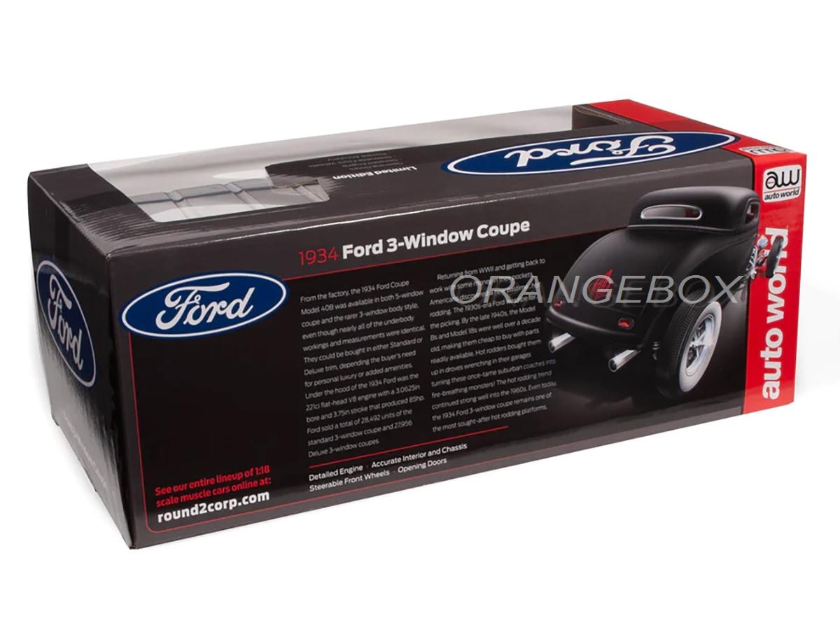 Ford 3 Janelas 1934 High Boy Hot Rod 1:18 Autoworld - 20 anos
